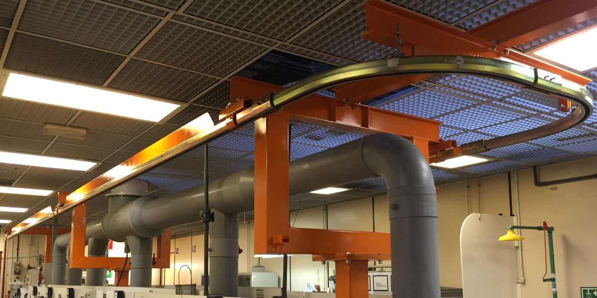High load overhead monorail system
