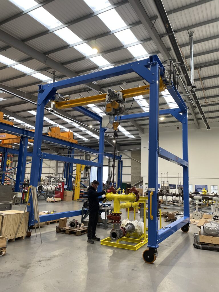 Portable Gantry A Frame Cranes by Yaplex ltd Derbyshire